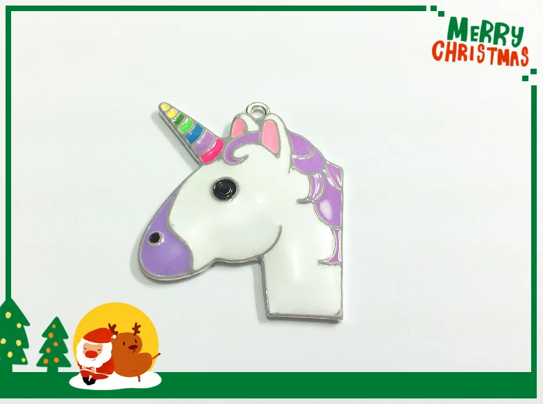 

Newest ! 47mm*38mm 10pcs/lot All Enamel Unicorn Pendants
