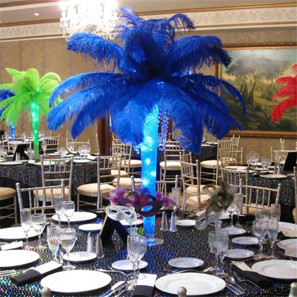 20pcs 70 75cm 28 30" fluffy royal blue ostrich feather ostrich plumes