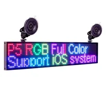 12v voiture P5MM 16*96 Points RGB LED signe polychrome Programmable défilement informations multi-fonction LED panneau d'affichage