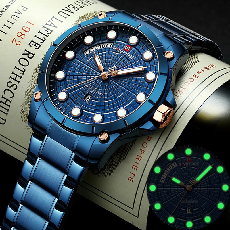 

NAVIFORCE Mens Watches 2019 Luxury Creative Sport Military Quartz Wrist watch men Waterproof Date Clock male Relogio Masculino