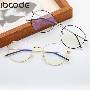 

iboode Metal Cat Ears Reading Glasses Women Men Clear Presbyopia Eyeglasses Anti Blue Ray Spetacle Frame Plain Mirror 0 To + 4.0
