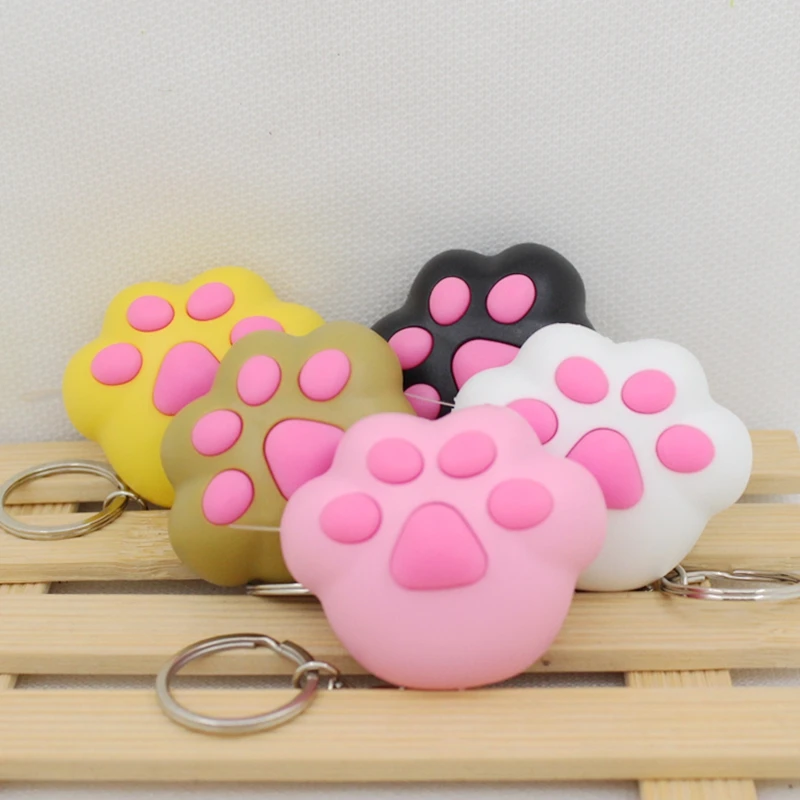 

kawaii cat's paw led keychain with Meow meow sound, Flashlight keychains,cute keyrings,the cat's toys3#