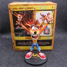 Anime Crash Bandicoot Action Figure Game Crash 9” PVC Painted Statue Activision ACT PVC Collectible Model Toys 22.5cm