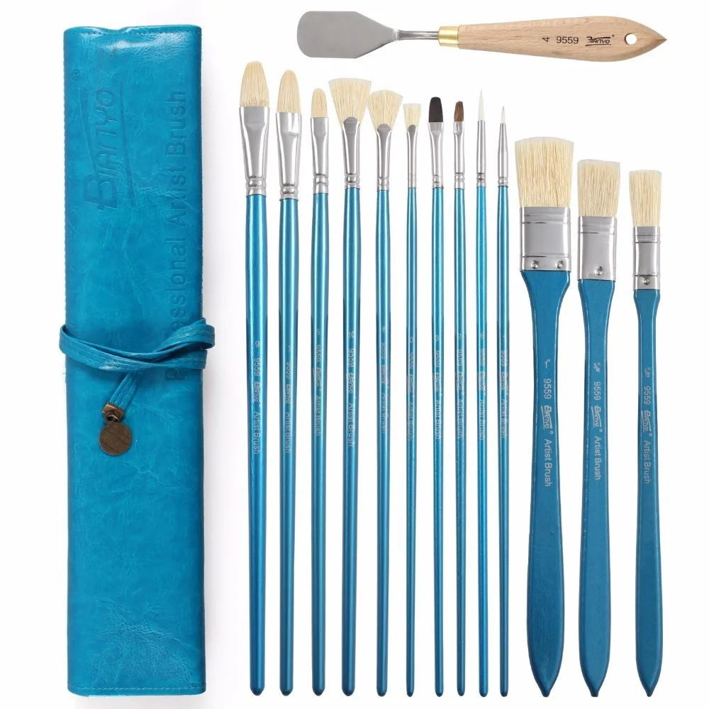 

Bianyo 13Pcs Paint Brushes Different Shape Hair Oil Painting Brush With Knife Set For Acrylic Watercolor Drawing Art Supplies