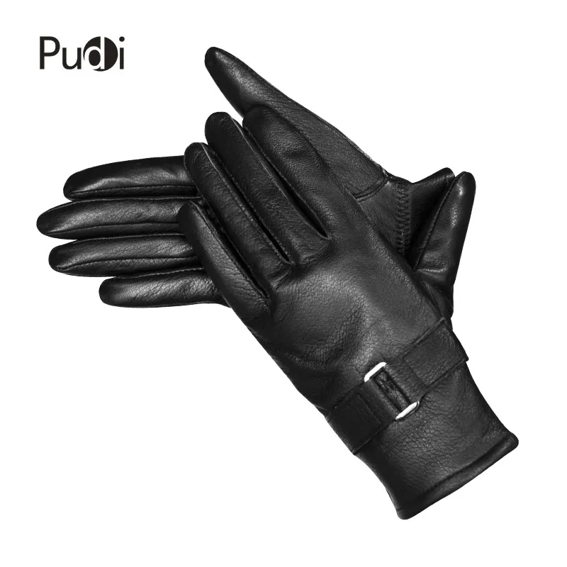 Pudi GL869 женские перчатки из натуральной кожи зима 2018 новые Модные Стильные черные