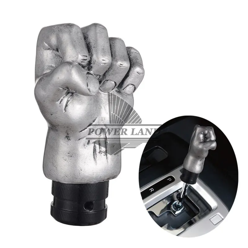 Silver Color Resin Car Gear Shift Knob Resin Fist Shape Gear Shift Knob