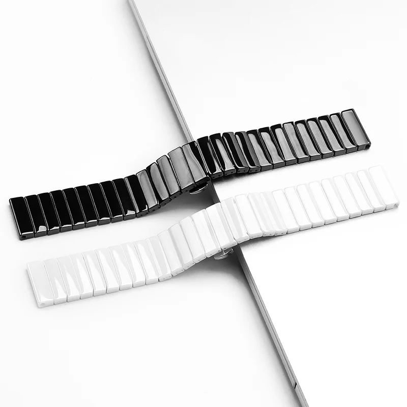 

20mm Ceramic band For Moto360(42) Ceramic strap Compatible band width 20mm watch Smooth surface ceramic replacement strap
