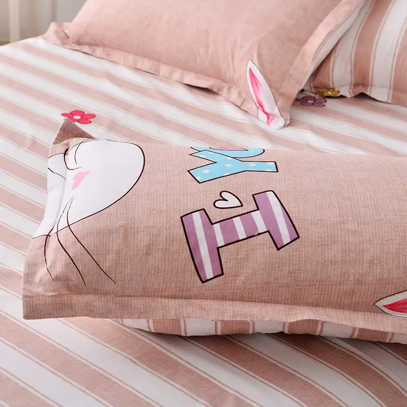 لطيف الأرنب طباعة الفراش مجموعات لحاف/أغطية لحاف المعزون واحد التوأم كامل الملكة الملك حجم الأطفال بابيس الفتيات طاقم غرفة نوم