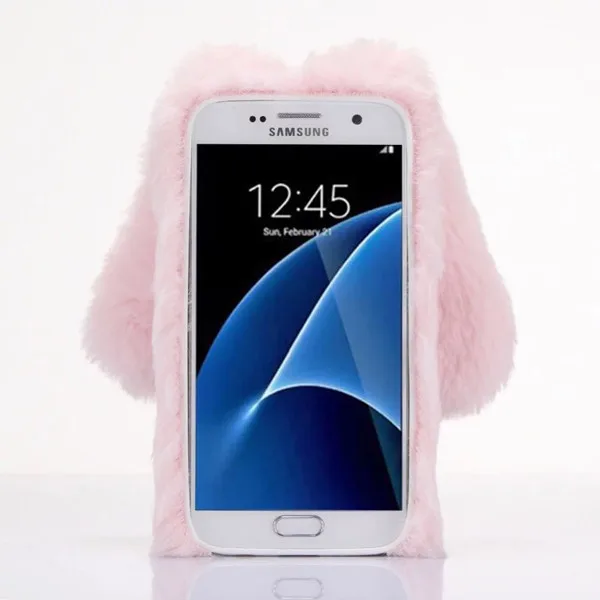 3D Кролик Банни чехол для samsung Galaxy A9S/A9 star Pro/A9 /A6S/A8S/A20E/A80/A90/Note 10 искусственный мех конский волос Мягкий чехол