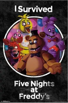 

FIVE NIGHTS AT FREDDY'S - I SURVIVED SILK POSTER Decorative painting 24x36inch