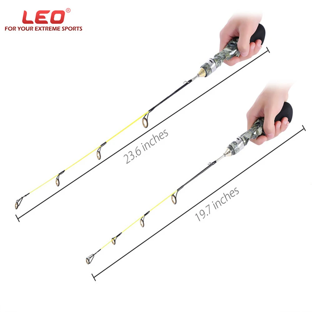 LEO Professional 50 см 60 удочки для зимней рыбалки мини мачта зимняя Удочка из волокна EVA