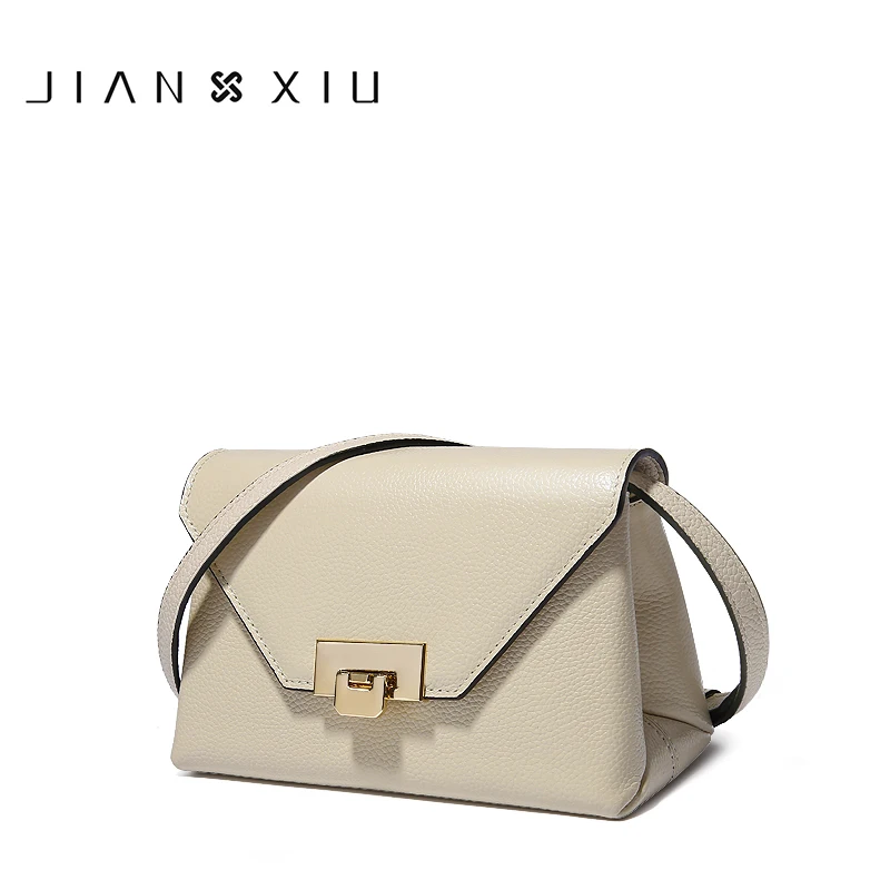 Billige JIANXIU Marke Frauen Messenger Taschen Litschi Rind Schulter Crossbody Echtem Leder Tasche 2018 Fasion Weibliche Kleine Trage Tasche