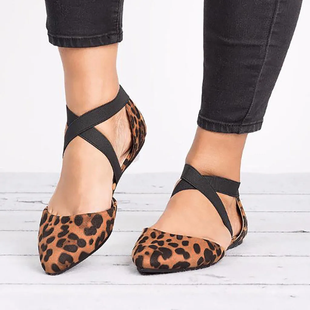 

Women Shoes New Flat Shoes Gladiator Sandals Women Summer Shoes Ladies Sandals Female Footwear Comfortable Leopard Beach Sandals