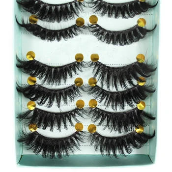 

10 Pairs Faux Mink Hair False Eyelashes Fluffy Cruelty-free Lashes Handmade Cross Long Eyelashes Extension Natural Makeup Tools