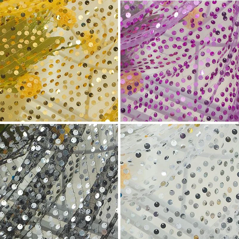 Wholesale(9 meters/lot) Synthetic Sequins Fabric Width 150cm For Concert Attire Costume Wedding Scene Layout Stage Cloth DIY | Дом и сад