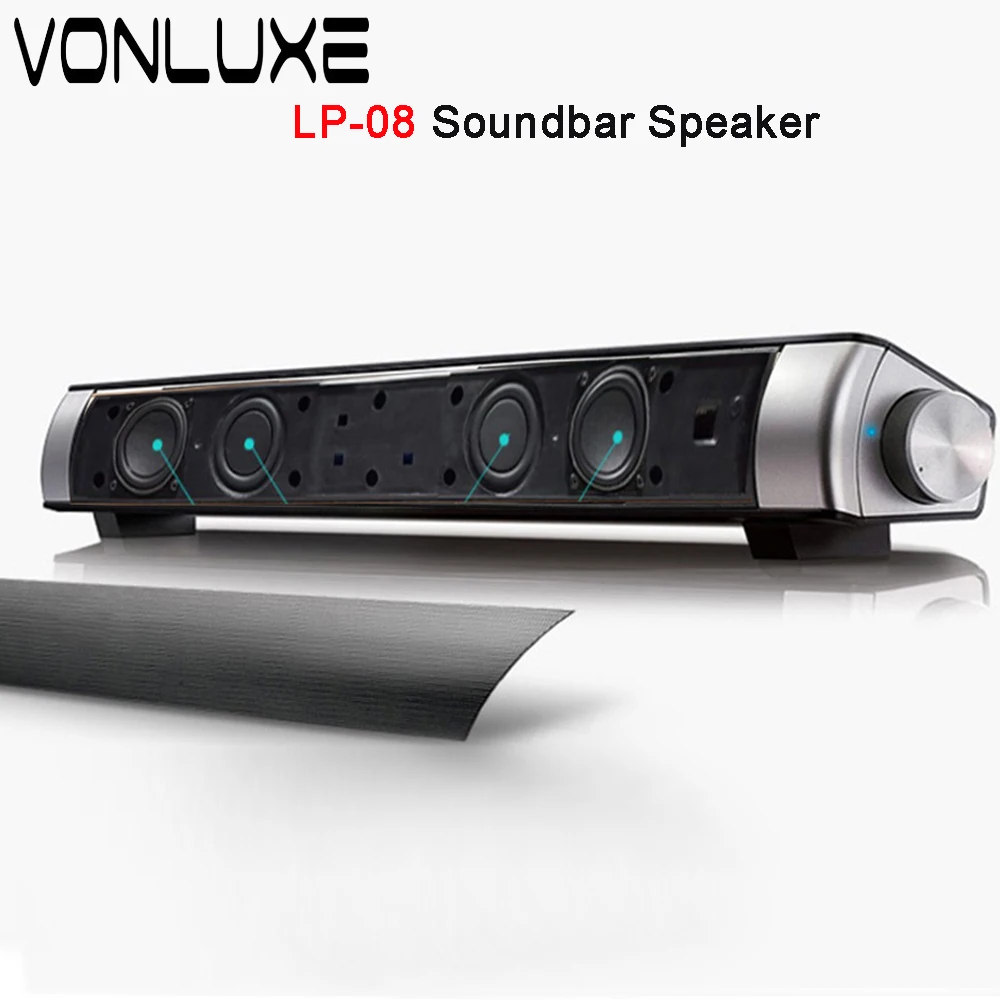 Sound Bar Wireless Bluetooth Speaker Soundbar LP 08 HIFI Box Subwoofer Boombox Stereo Sound Bar