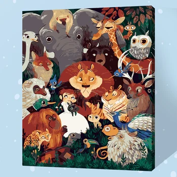 

rats Oil Painting By Numbers DIY Digital Pictures Coloring By Number On Canvas Unique Gifts Home Decoration 40x50 free ship