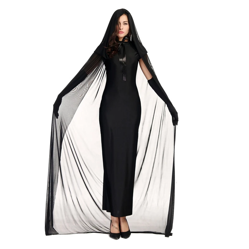 Xfang Women's Chiffon Dress Halloween Cosplay Costume Grey Xfang Women's Chiffon Dress Halloween Cosplay Costume Grey