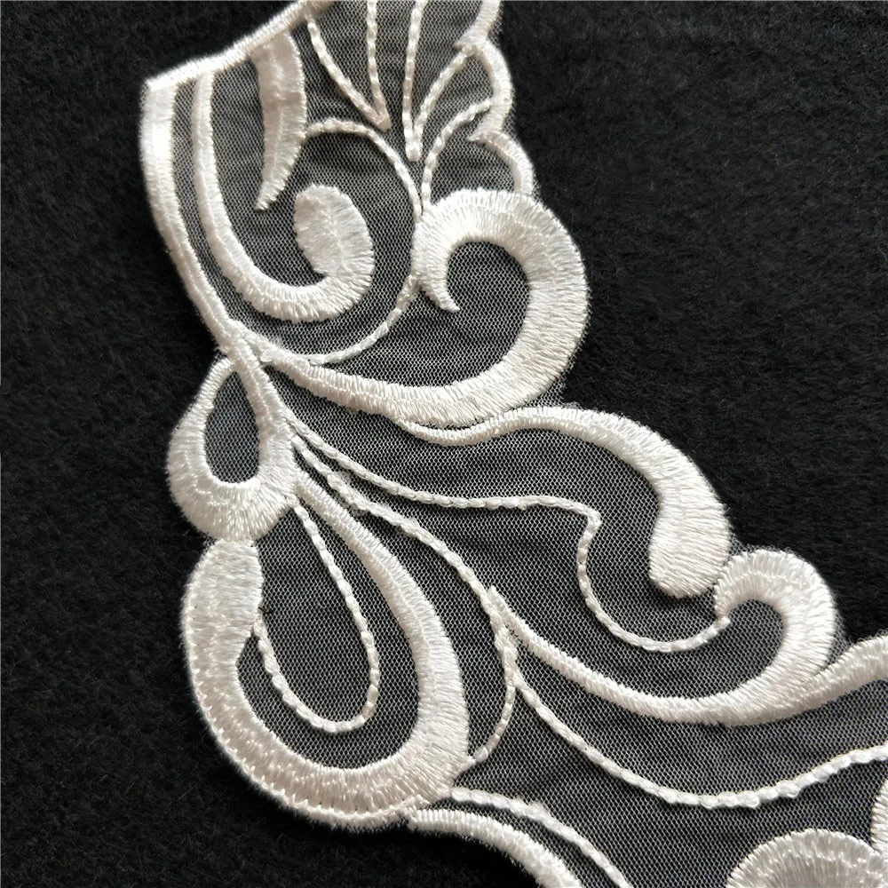 Кружевной вырез DIY Аппликация на одежду Тюль кружевная ткань вышивка воротник кружева ткани для шитья аксессуары спереди и сзади