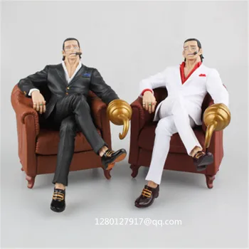 

ONE PIECE Villain Sir Crocodile Sit The Sofa Black & White PVC Action Figure Collectible Model Toy Stylist & Valokuvaaja P458