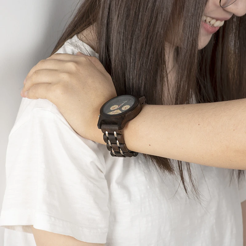 Часы BOBO BIRD Lover's Watch деревянные кварцевые наручные часы женские relogio masculino