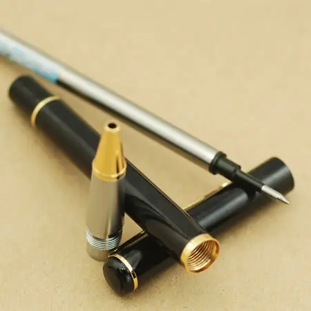 Baoer 801 Высокое качество стрелка клип черный и золотой Kawaii Ролик Шариковая ручка