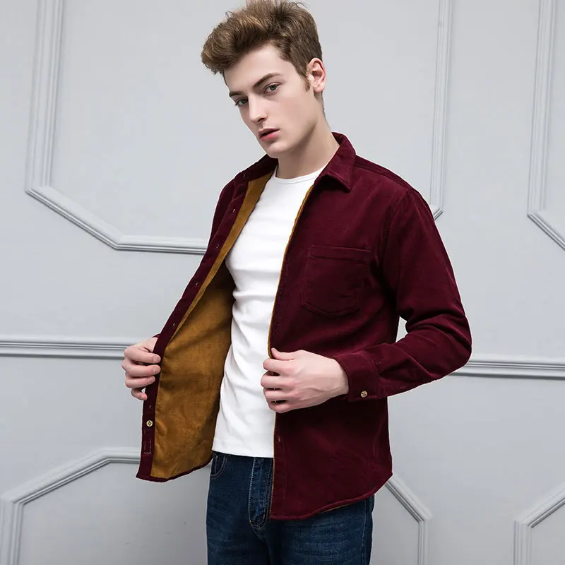 Winter Warm Shirts Plus size Men Long Sleeve Autumn Winter Men Coat Flannel Thick Dress Shirts Fashion Quality Fleece Men Shirt