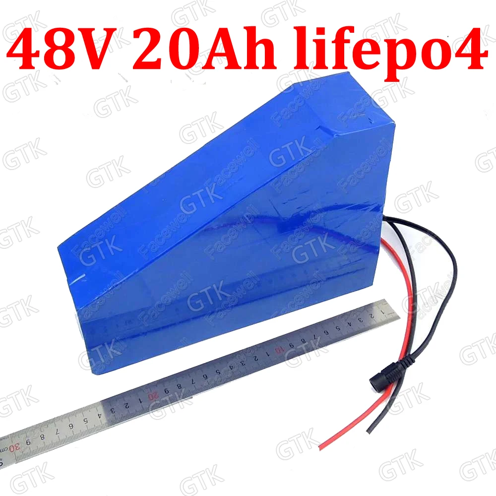 ГТК 48V 20AH Lifepo4 Треугольники батарей BMS для замены 2500W свинцово-кислотных аккумуляторов, фара для электровелосипеда в Трехколесный велосипед трехколесный велосипед Скутер велосипед+ сумка для зарядного устройства