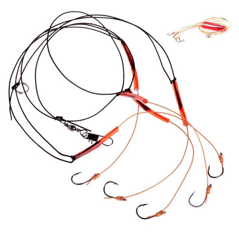 

1/5/10pcs Fishhooks Stainless Steel Rigs Swivel Fishing Tackle Lures Pesca Baits Single Combination String Hook 5 Small Hook