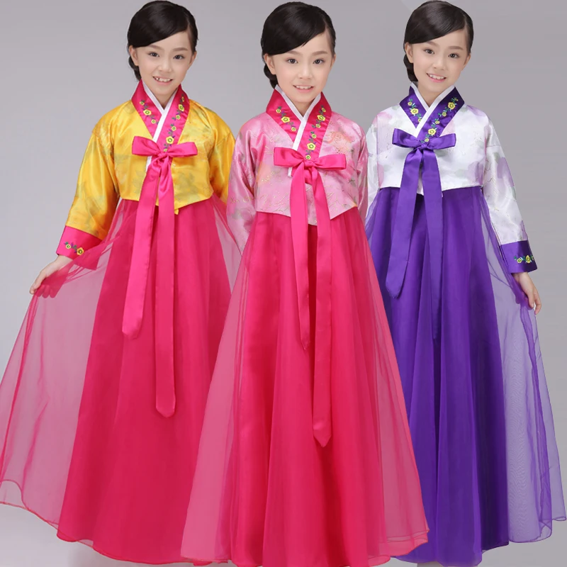 

2016 Real Disfraces New South Korean Traditional Court Hanbok Costumes National Children Minority Nationality Dance Clothing