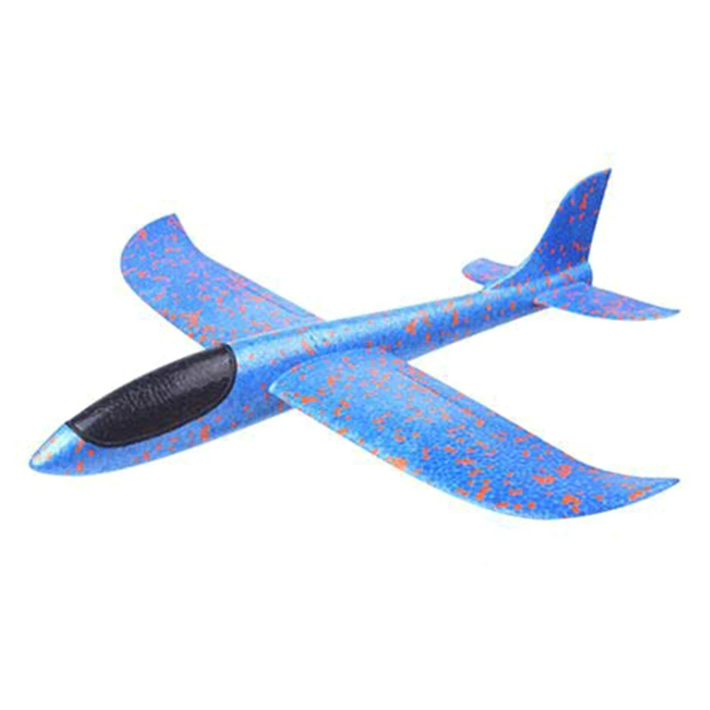 36 см DIY Пена ручной бросок Летающий планер игрушки-самолеты для детей модель аэроплана вечерние сумки наполнители Летающий планер самолет игрушки игры - Цвет: Синий