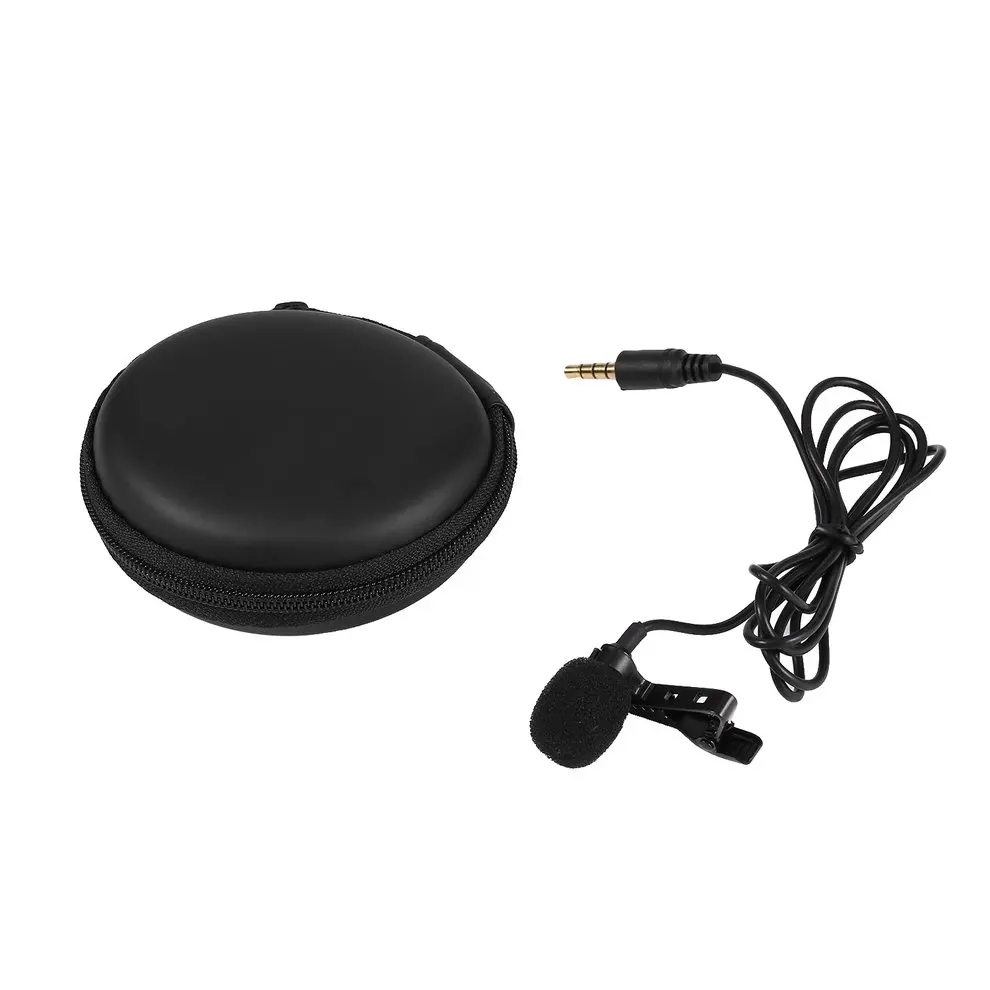 

LESHP Portable Clip-on Lapel Lavalier Microphone Hands-free Mini Wired Condenser Microphone with Easy-carry Box for Mobile Phone