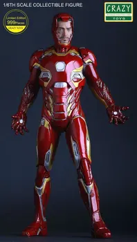 

Iron Man Crazy Toys Tony Mark XLV MK45 figma Avengers SHFiguarts PVC Action Figure Collectible Model Kids Toys 30cm