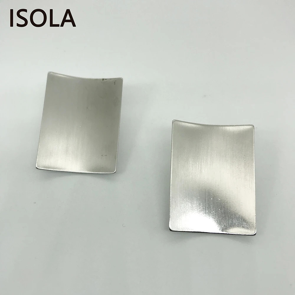

ISOLA Simple Elegant TOP Quality Square Drop Earrings Attractive Graceful Statement Fashion Concave Surface Brushed Earrings