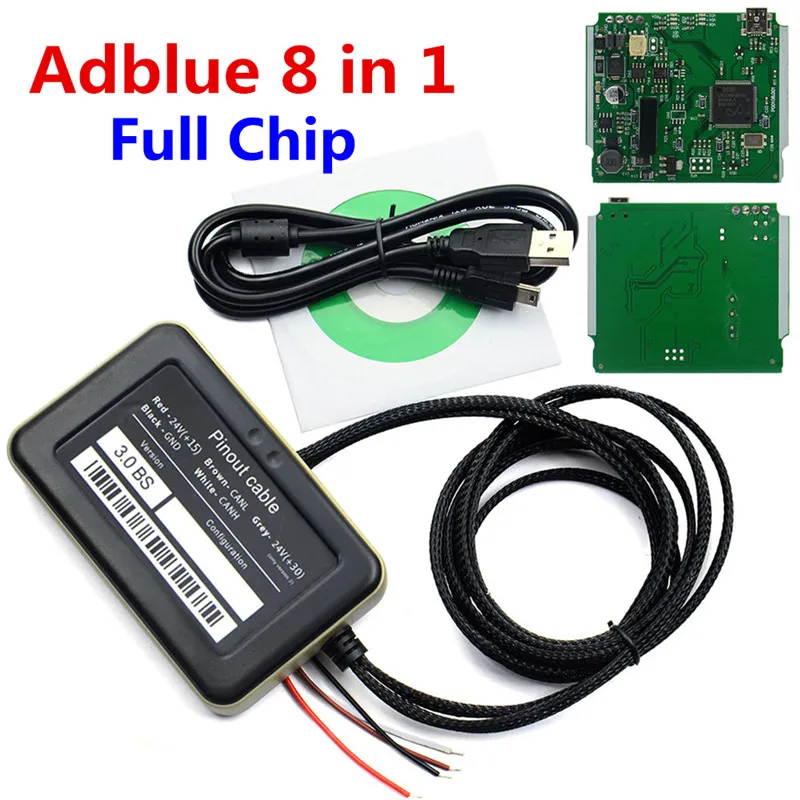 AdBlue Эмулятор системы коробка 9 в 1 AdBlue 8в1 SCR& NOX полный чип для truks - Цвет: 1pcs 8 in 1