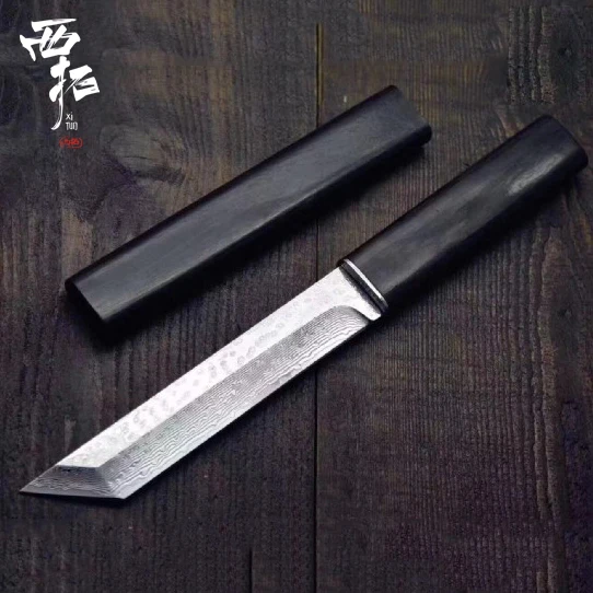  XITUO Paring Knife Damascus Steel VG10 Home Kitchen Chef Knife Outdoor Camping Knife Ebony Handle J - 33044881860