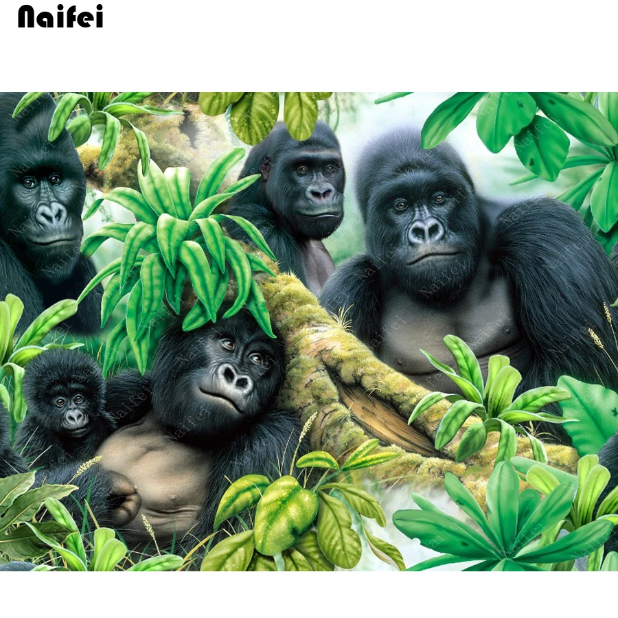 

Full,Diamond Embroidery,"animals/painted/Gorillas",5D,Diamond Painting,Cross Stitch,3D,Diamond Mosaic,Needlework,Crafts,Gift A63