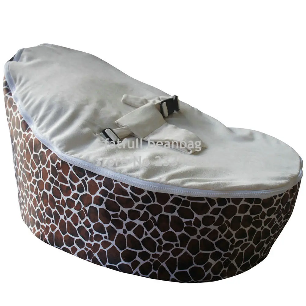 Только Чехол, без наполнителя-недорогая детская сумка на молнии Мягкая Кровать портативное сиденье без фасоли, жираф камень