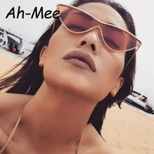 Маленькие треугольные солнцезащитные очки кошачий глаз, женские винтажные брендовые дизайнерские черные красные недорогие солнцезащитные очки, женские очки, UV400