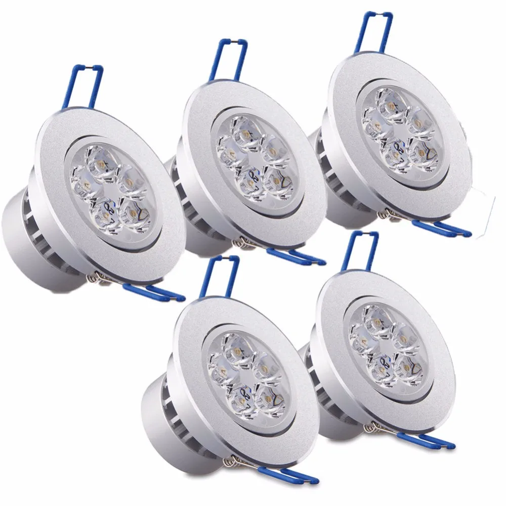 

MIFXIN 85V-265V 5W LED Spotlight Bulb lamp Recessed Downlight Ceiling light + Driver For Kitchen Hallway lighting Warm White