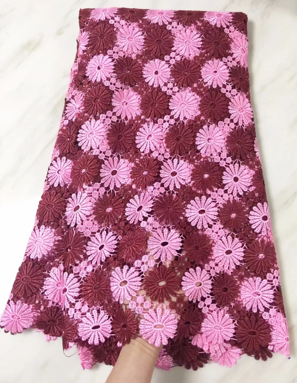 Nigerian Lace Fabrics 2018 African Guipure Fabric High Quality French Water Soluble PLL14 | Дом и сад