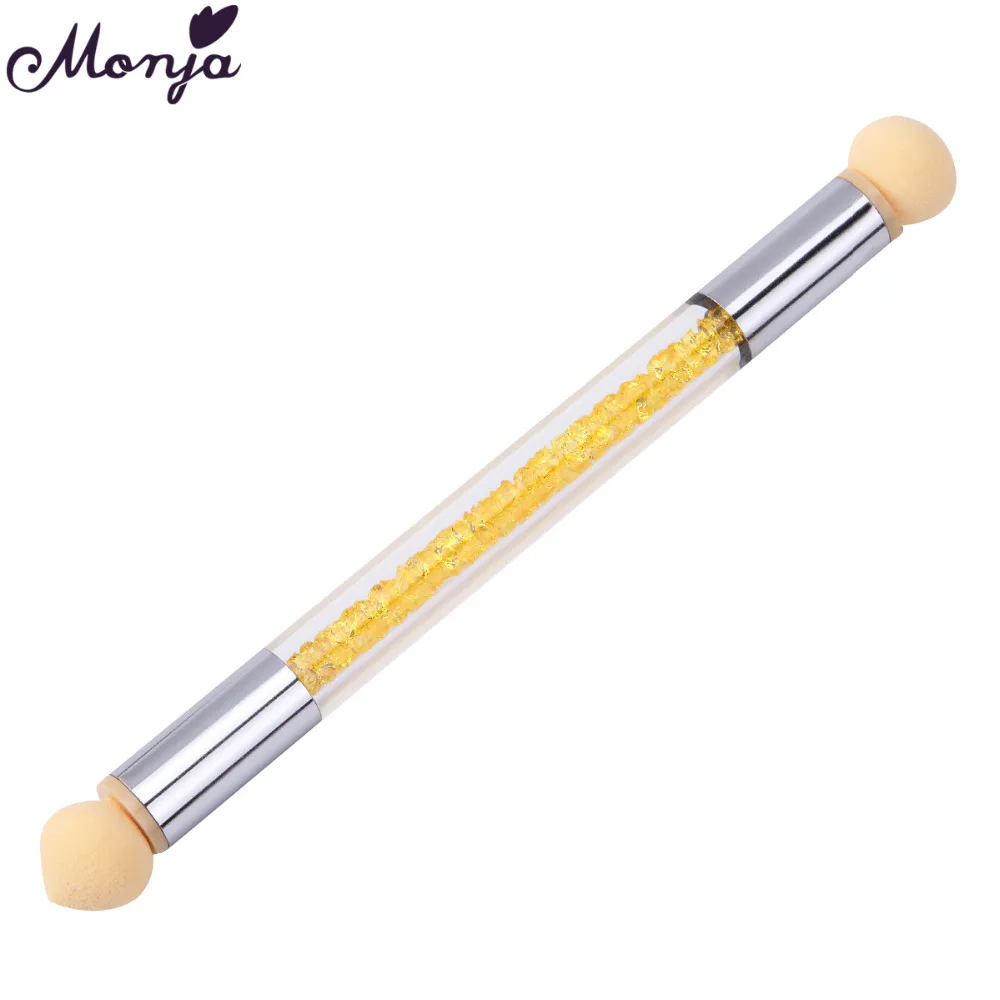 Monja, двойной конец, лак для ногтей, УФ-гель, градиентный цвет, цветущая передача, тиснение, губка, кисть для раскрашивания, ручка, инструмент для маникюра