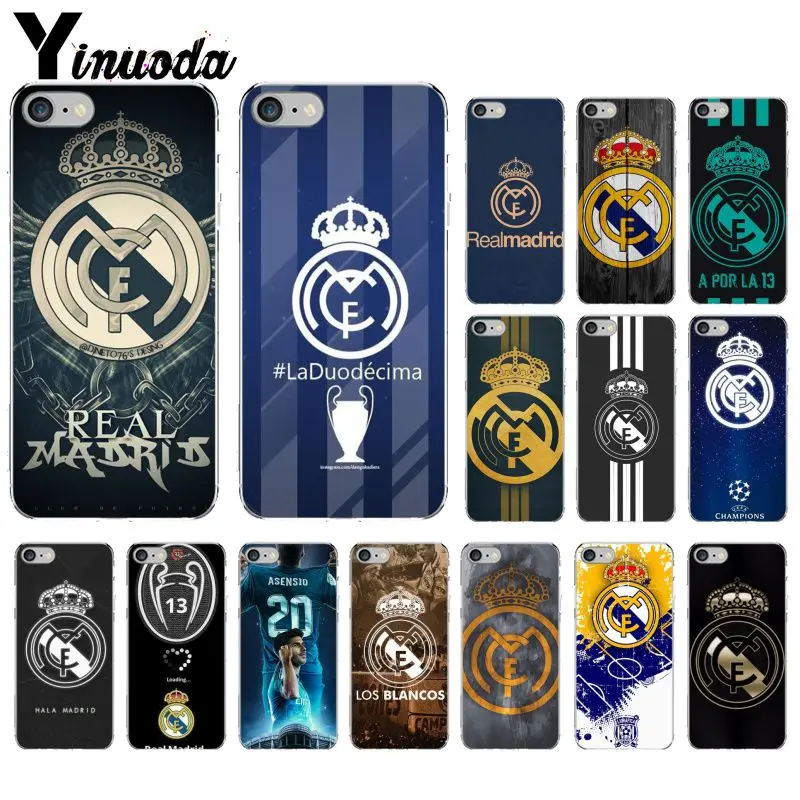

Yinuoda Real Madrid TPU Transparent Phone Case Cover Shell for iPhone X XS MAX 6 6s 7 7plus 8 8Plus 5 5S SE XR
