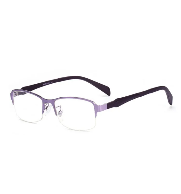 Модная рамка для очков Для женщин очки при близорукости tr90 очки в оправе-половинке оправы и очки Óculos - Цвет оправы: Фиолетовый