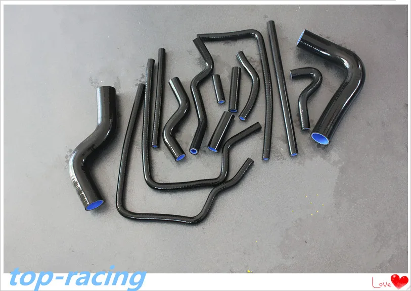 Black Reinforced Silicone hose for Subaru Legacy BD5 BG5 BE5 BH5 GT RS twin turbo 1993