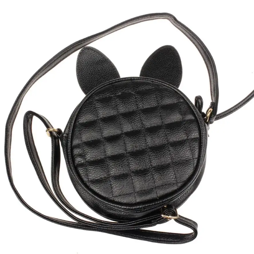 

2017 Summer Style Women Girl Rabbit Ear Round Leather Handbag Women's Messenger Bag Body Mini Shoulder Bag bolsa feminina Sac