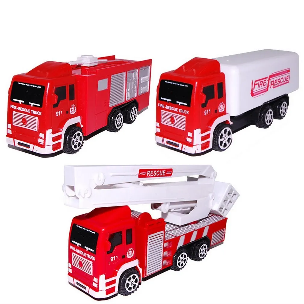 

1pc Kids Boys Toy Car Simulation Ladder Water Tank Fire Truck Model Plastic Vehicles Toys Kids Gift Educational Children Cars