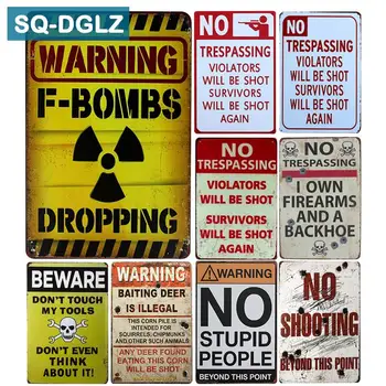 

[SQ-DGLZ] WARNING FART ZONE Metal Sign Wall Decor Tin Sign Vintage Metal Signs Home Decor Painting Plaques Art Poster