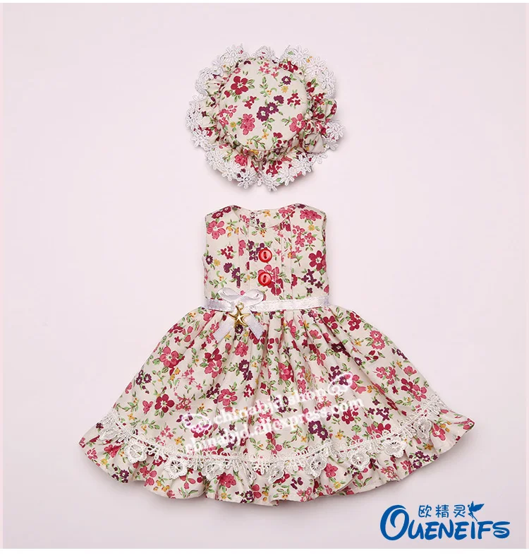 BJD одежды 1/4 цветочные платья с Кепки для отдыха Мода для Rosenlied Бэмби Miu тела YF4-142 кукла аксессуары