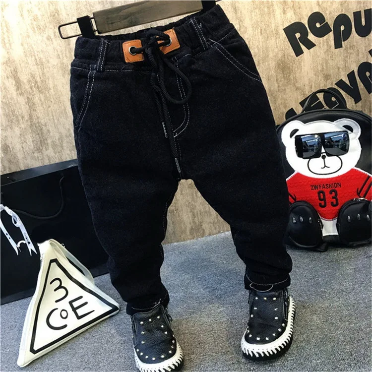 

Hot New Winter Thick Baby Boys Thermal Jeans Children Clothing Kids Trousers Keep Thickening Warm Pants Denim for Boy 2-6 year